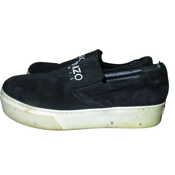 KENZO K-Skate canvas platform sneakers in black slip on 40 men's 8 women's 10